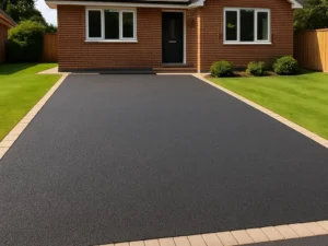 Tarmac Driveway With Block Edging